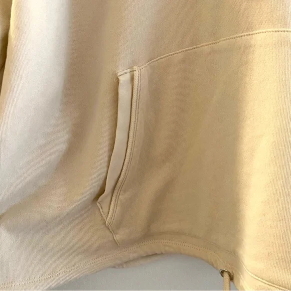 J Crew M size cream color sweatshirt with hood. - Picture 4 of 7